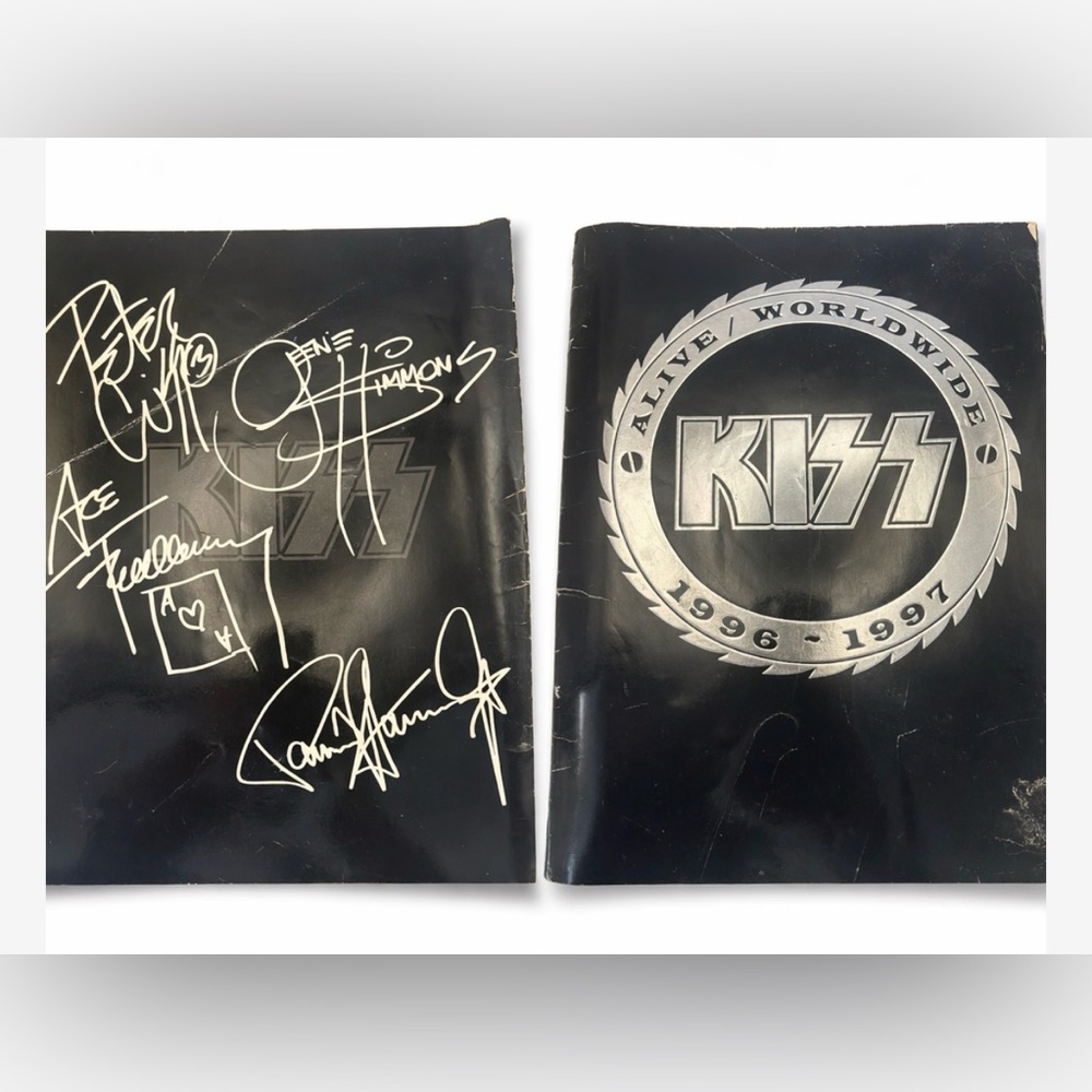 KISS Fully Sign Autograph Reunion Tour Book Program 1996-97 Ace Peter Paul Gene